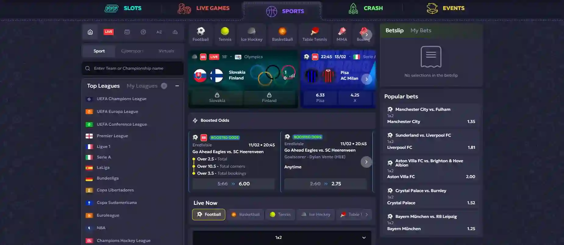 Vavada betting